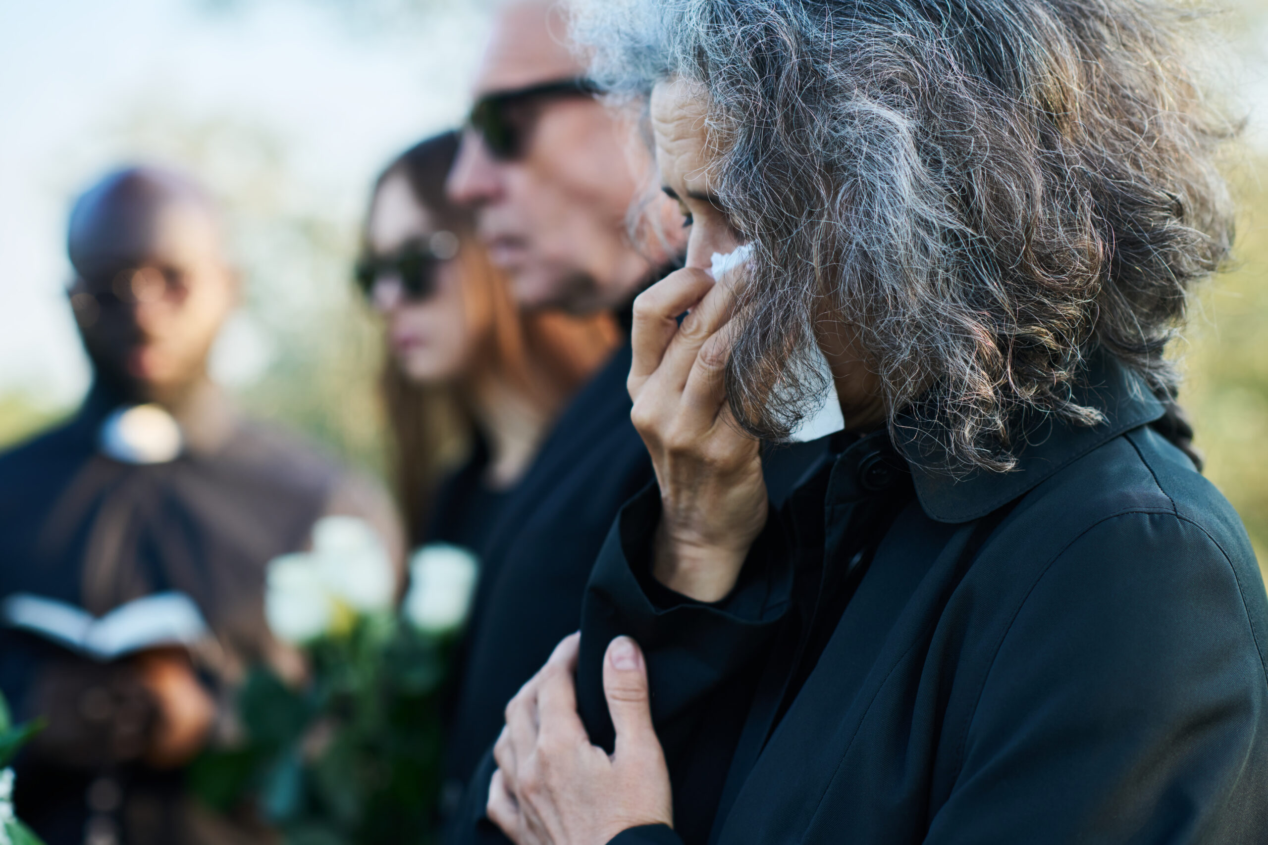 Family grieving after the loss of a loved one